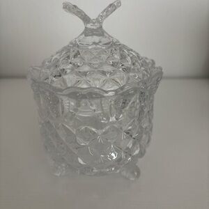 Elegant Clear Glass Decorative Jar